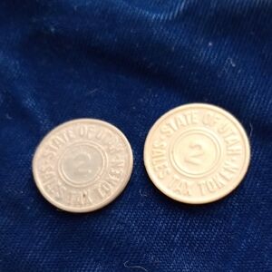 Vintage Utah Sales Tax Tokens